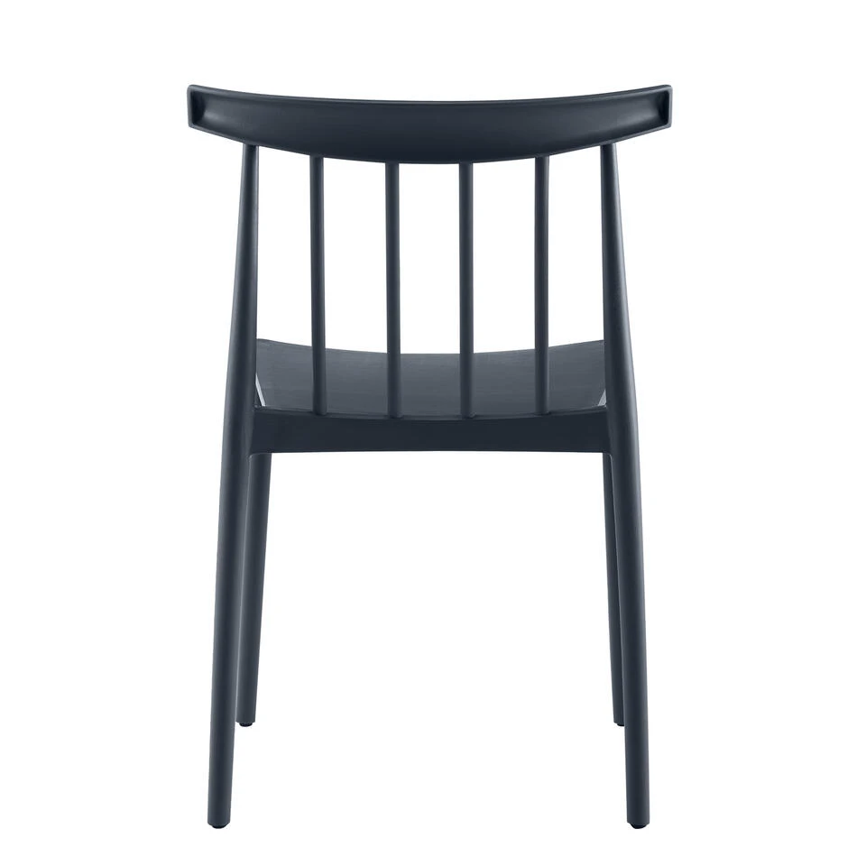 Giga Meubel Tuinstoelen Stapelbaar - Antraciet - Kunststof - Set Van 2 - Afbeelding 4