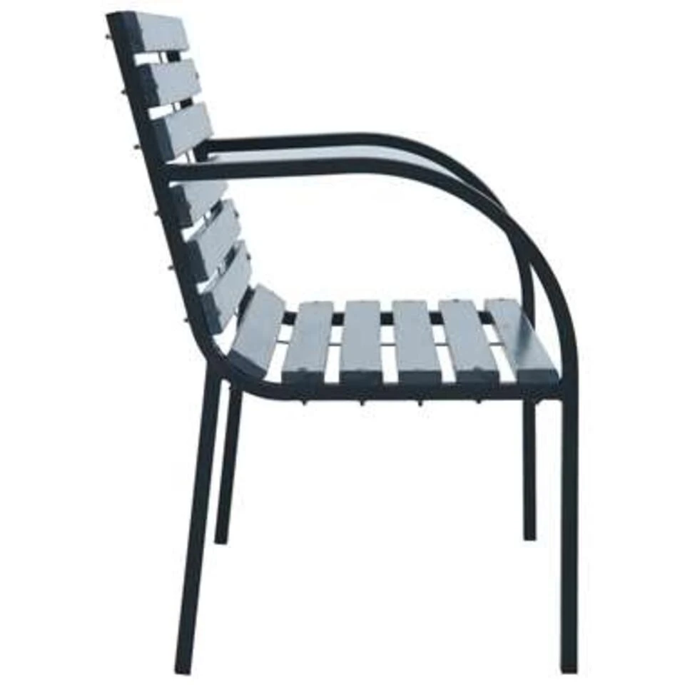 VidaXL Tuinbank 120 Cm Hout Grijs - Afbeelding 3