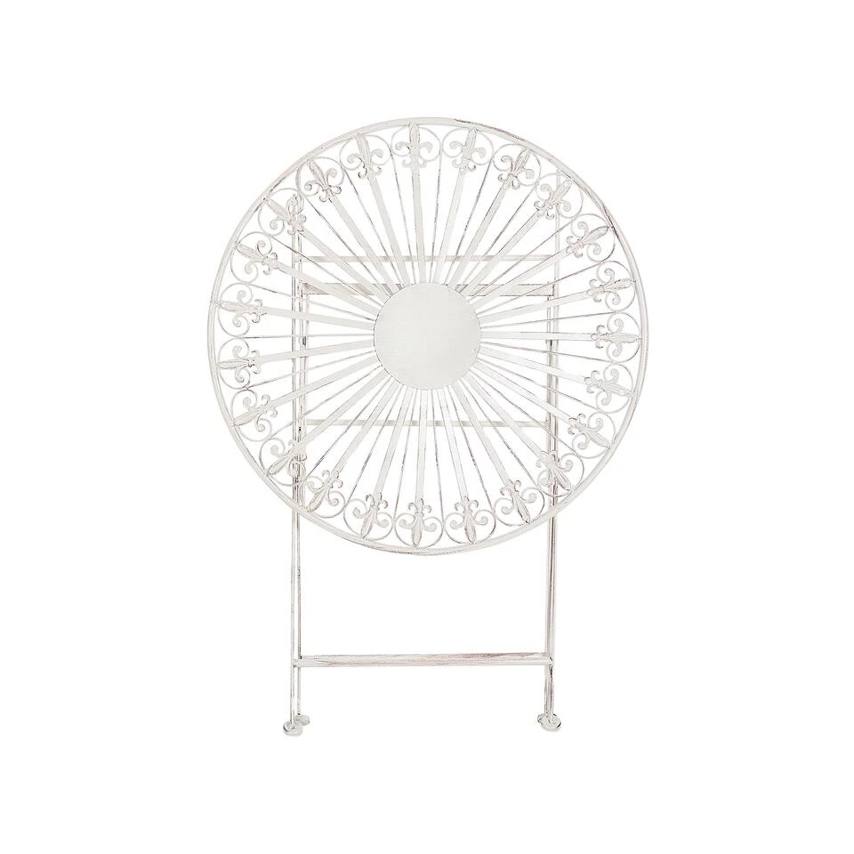 Beliani Inklapbare Tafel SCAFA - Wit Ijzer - Afbeelding 4